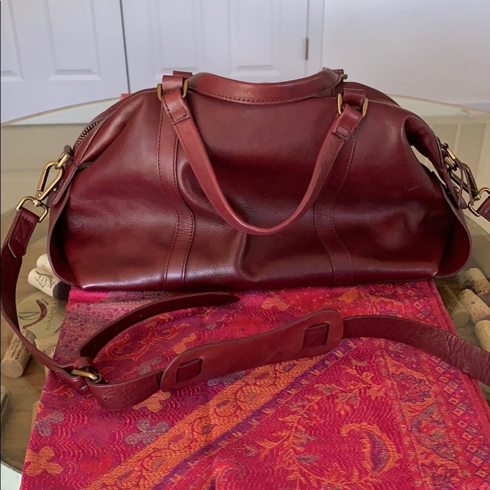 ✨Madewell The Glasgow Satchel Cabernet